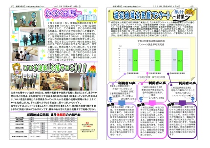 城辺地域公民館だより令和4年8月号ウラの画像